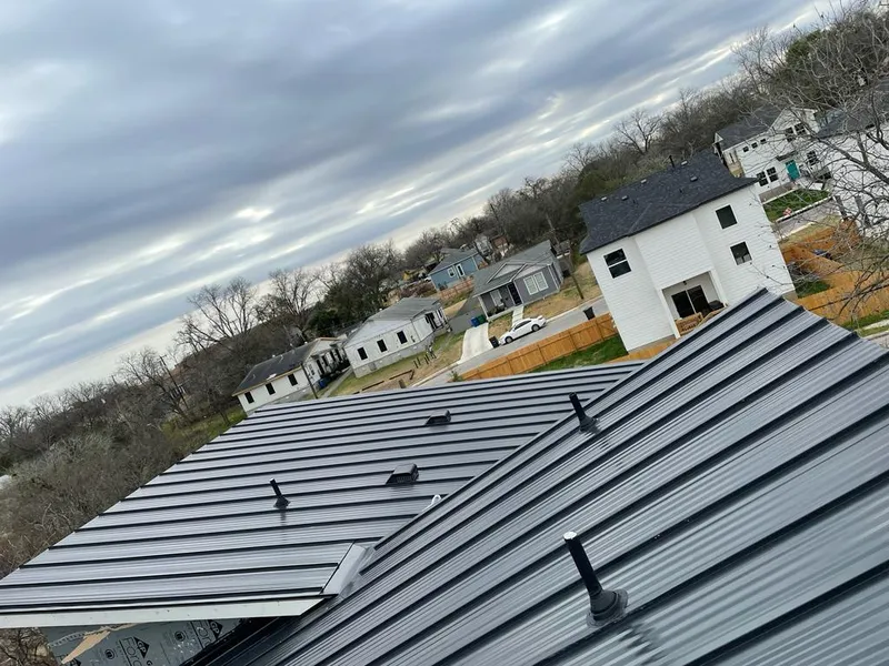 Standing seam metal roof panels with vents for Skylight Repair in Stansbury Park
